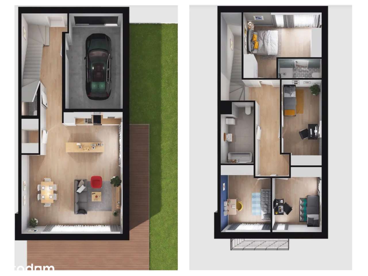 DOM (1B) wśród DRZEW *4-5 pok *kanalizacja*pompa ciepła*kominek*EKO!-7