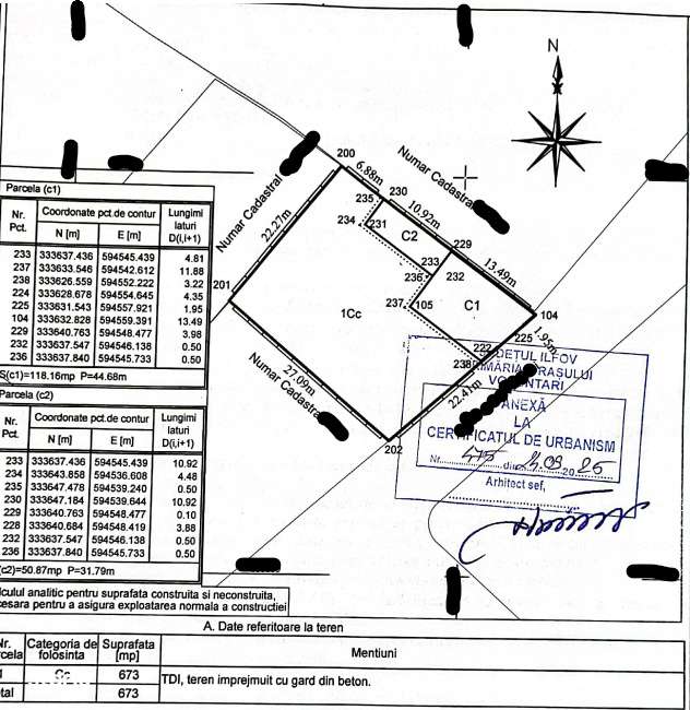 Teren 673 mp de vanzare in Voluntari • Deschidere 22 ml-4