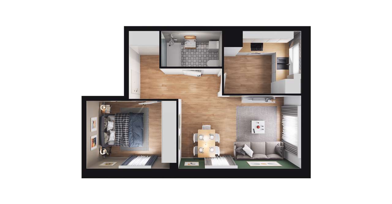 Pod Jeleniami | mieszkanie 3-pok. | A1.0/3 - Pełny obrazek: 3/9