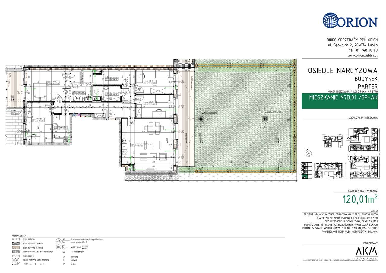 5-pokojowe mieszkanie 120m2 + ogródek Bezpośrednio - Pełny obrazek: 2/7
