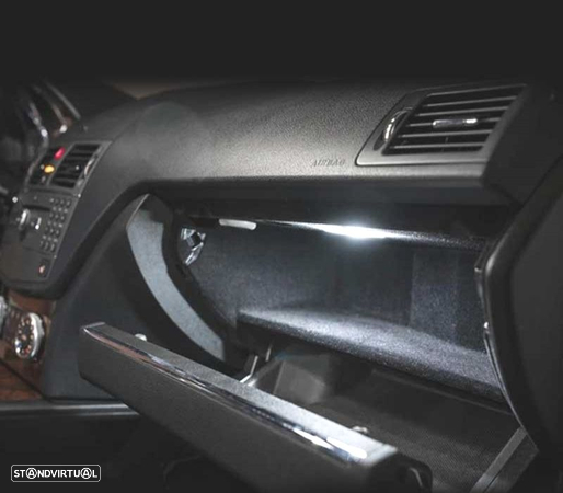 KIT COMPLETO DE 15 LÂMPADAS LED INTERIOR PARA MERCEDES CLASE C C204 COUPE C180 C200 C220 C250 C300 - 2