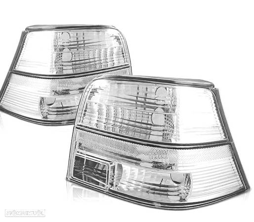 FAROLINS PARA VOLKSWAGEN VW GOLF 4 97-03 HATCHBACK CRYSTAL BRANCO LOOK LEXUS - 1