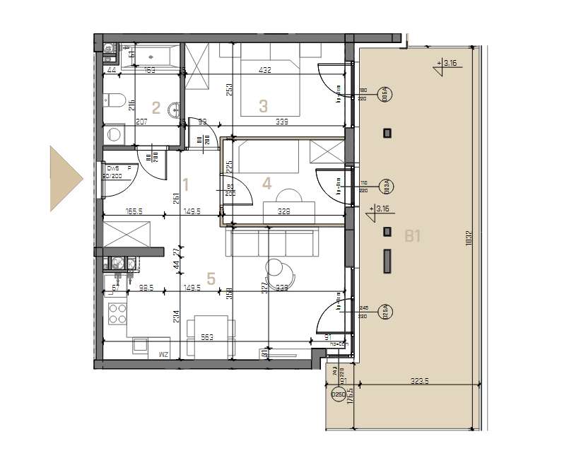 Apartament Marzeń z Extra Tarasem w Sercu Kielc - Pełny obrazek: 4/8