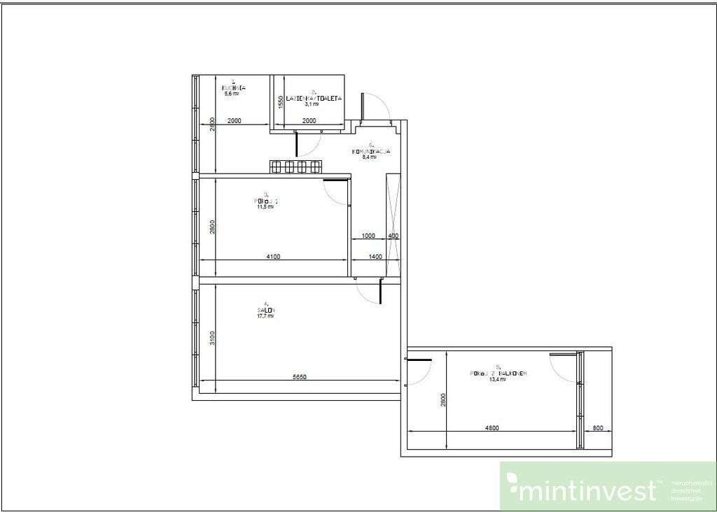 3 pokoje z balkonem przy Santockiej-4