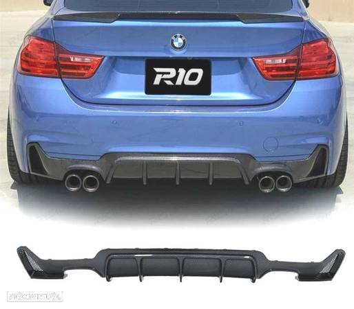 DIFUSOR TRASEIRO DUPLO CARBONO PARA BMW F32 F33 F36 M PERFORMANCE - 1