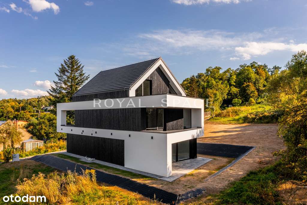 Nowoczesny dom z dużymi przeszkleniami na wzgórzu! - Pełny obrazek: 2/20