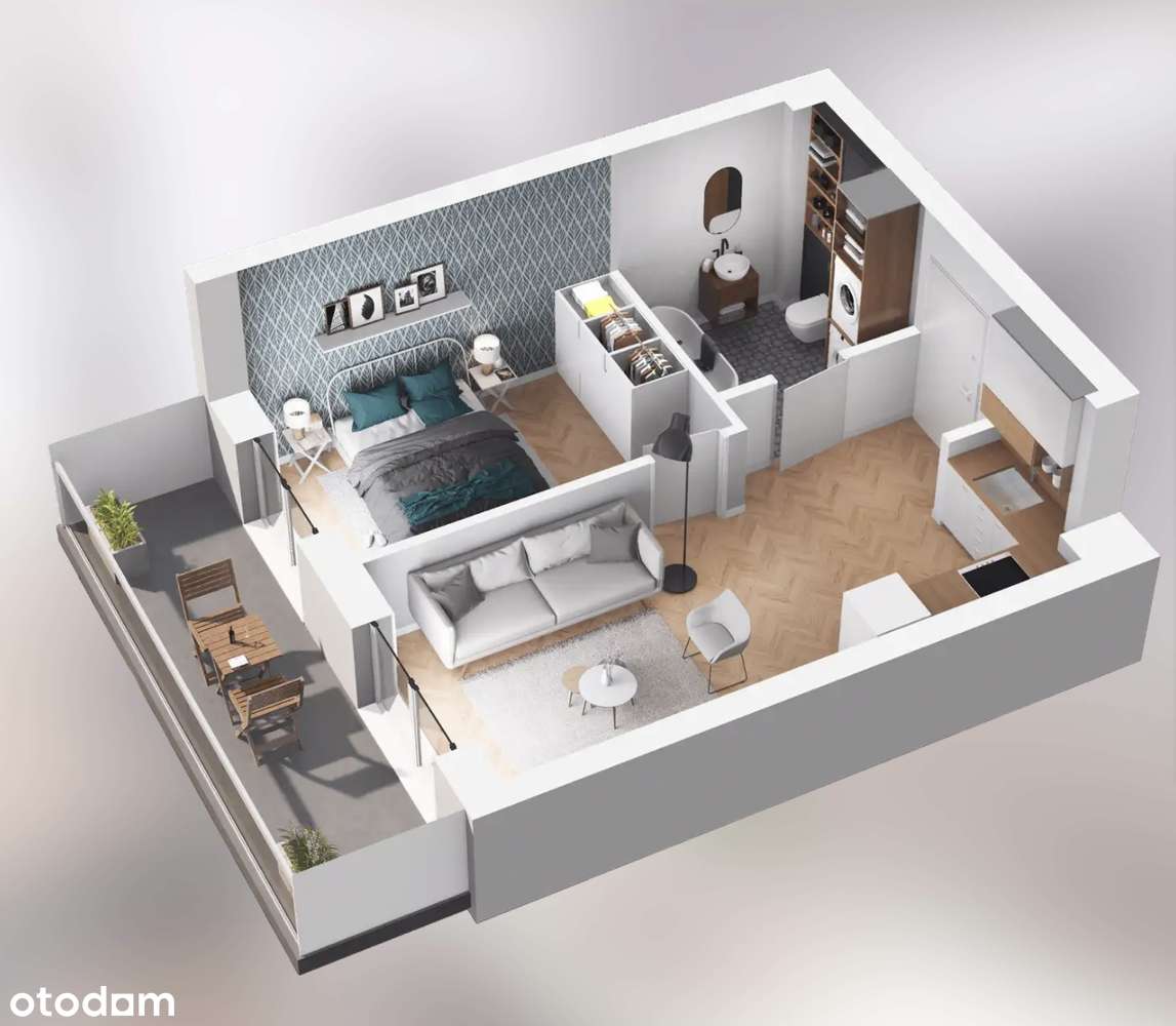 Ostatnie małe mieszkanie! Stary Browar | mieszkanie 2-pok. | 2M11 - Pełny obrazek: 2/9