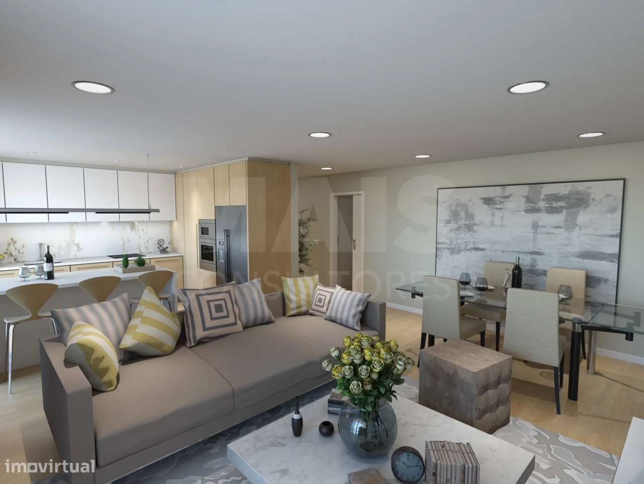 Apartamento T3+ 1 com garagem box , terraço e varanda. - Grande imagem: 3/9