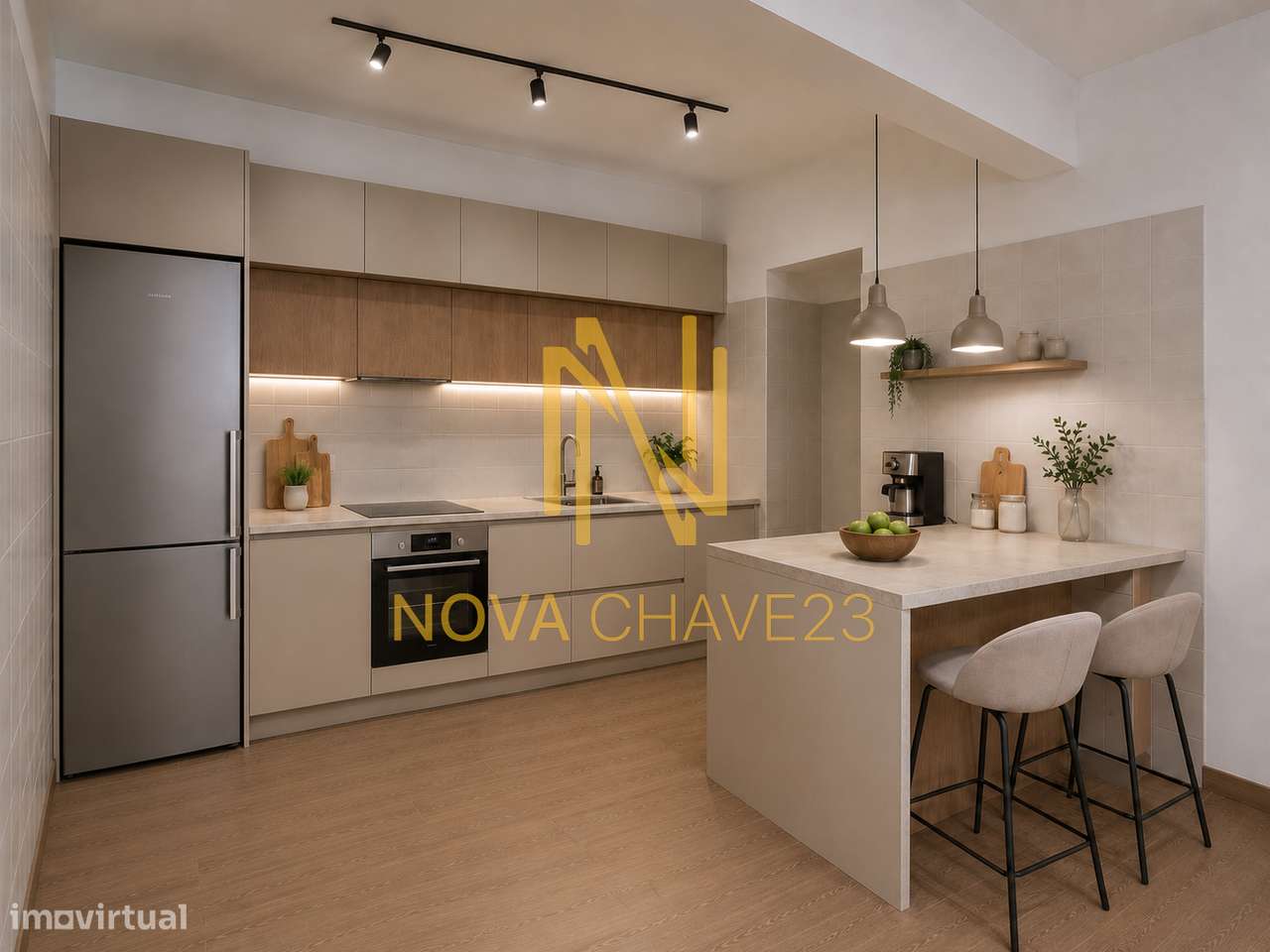 Apartamento T1 na Rinchoa | Cozinha e Sala em Open Space-3