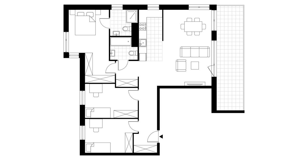 4-pokojowe mieszkanie 86m2 + balkon Bezpośrednio - Pełny obrazek: 3/8