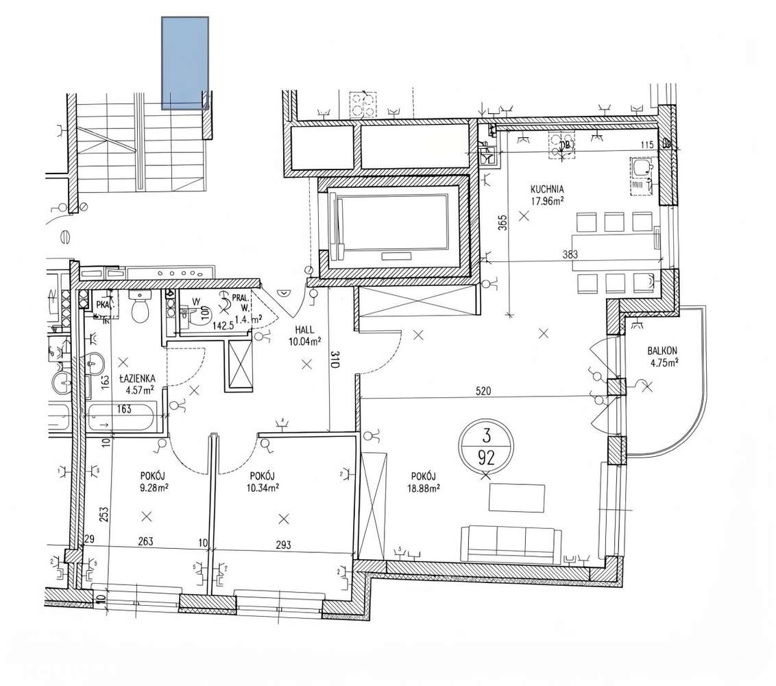 Saska Kępa | 78 m² | Narożne 3 pokoje | Balkon | G-8