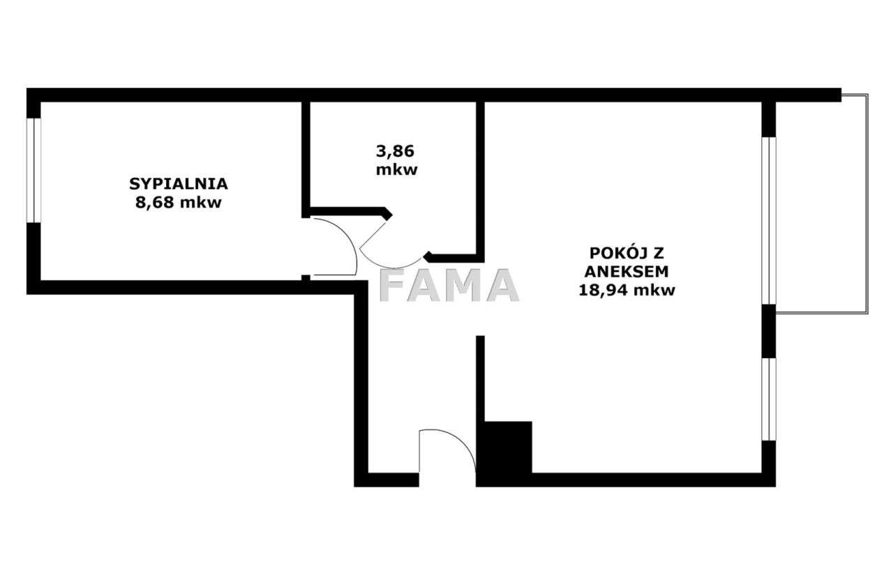 2-pok., 37,90 mkw, 2 piętro, Centrum, Jagiellońska-1