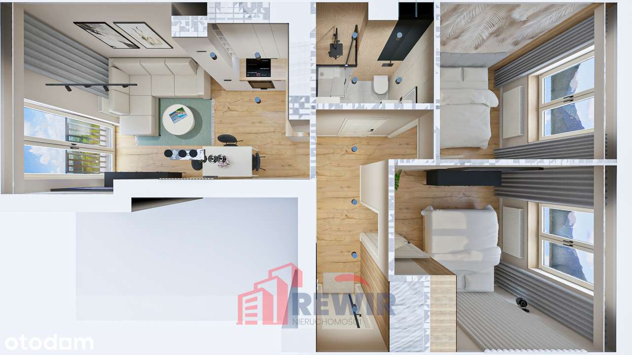 Trzypokojowe mieszkanie przy ul. Giermków-18