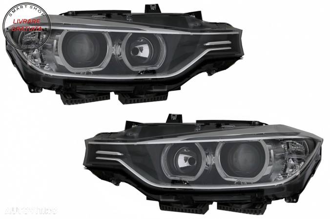 Faruri Angel Eyes BMW Seria 3 F30 F31 (2011-2015) Xenon look- livrare gratuita - 1