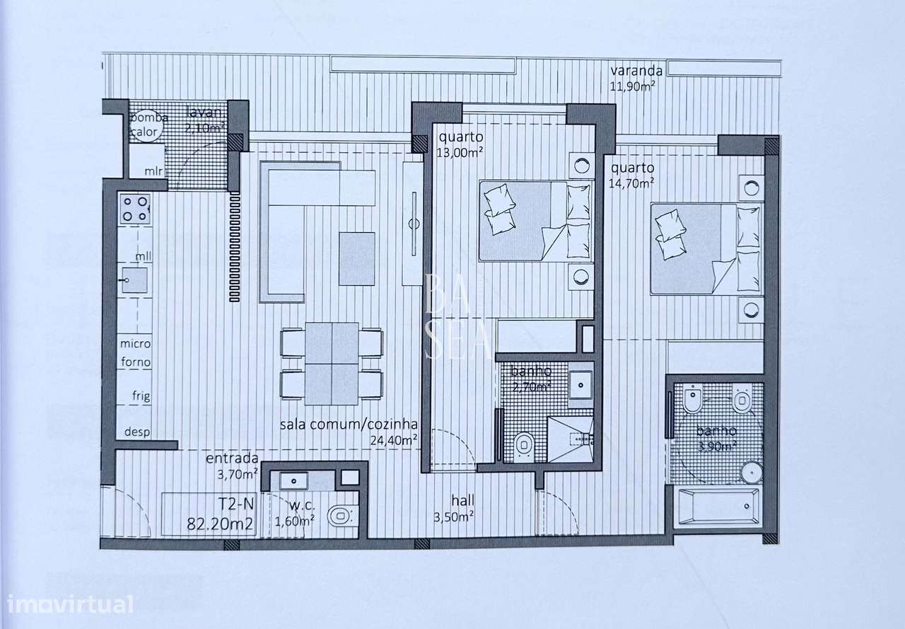 Apartamento T2 Novo com Duas Suítes na Areosa Rio Tinto-14