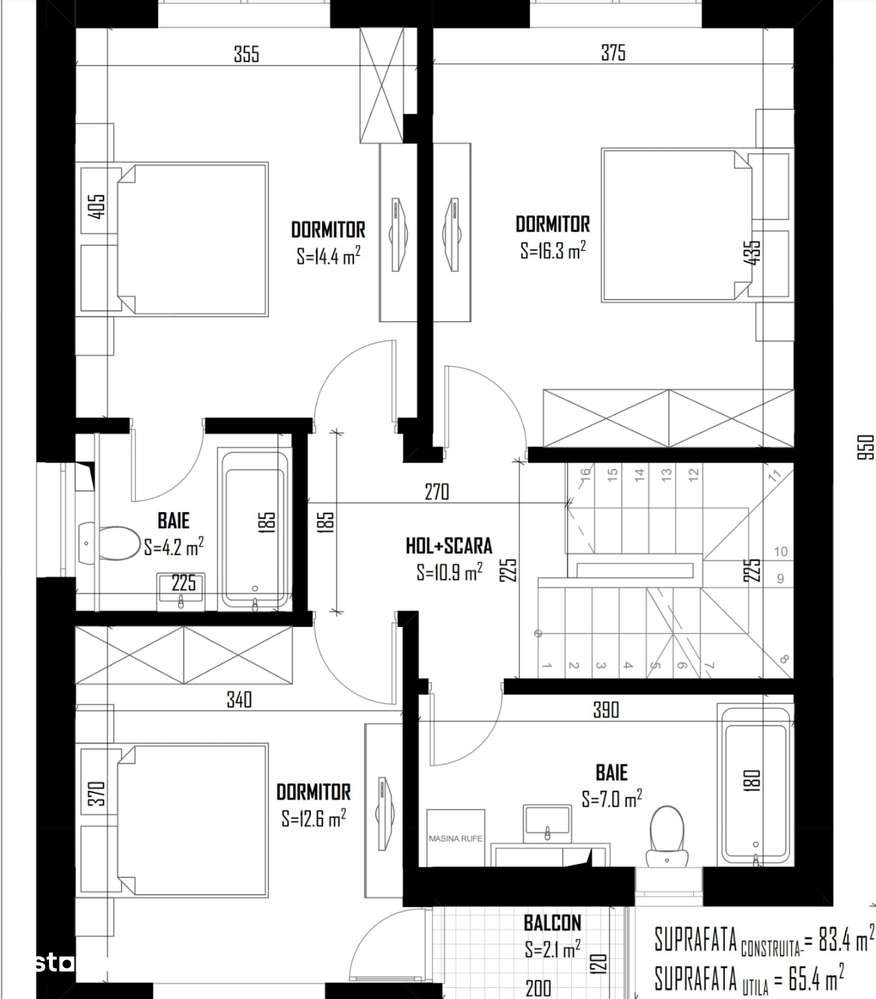 Vila 4 camere si mansarda STR GHIDICENI,incalzire pardoseala,tva inclu-5