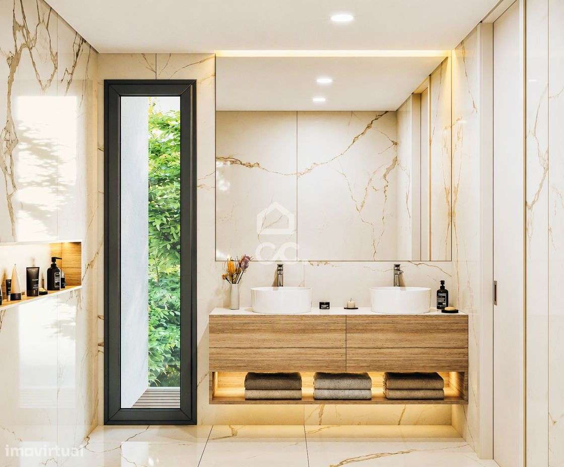 Moradia T3+1 nova, com jardim e terraço, em condomínio privativo com p-42