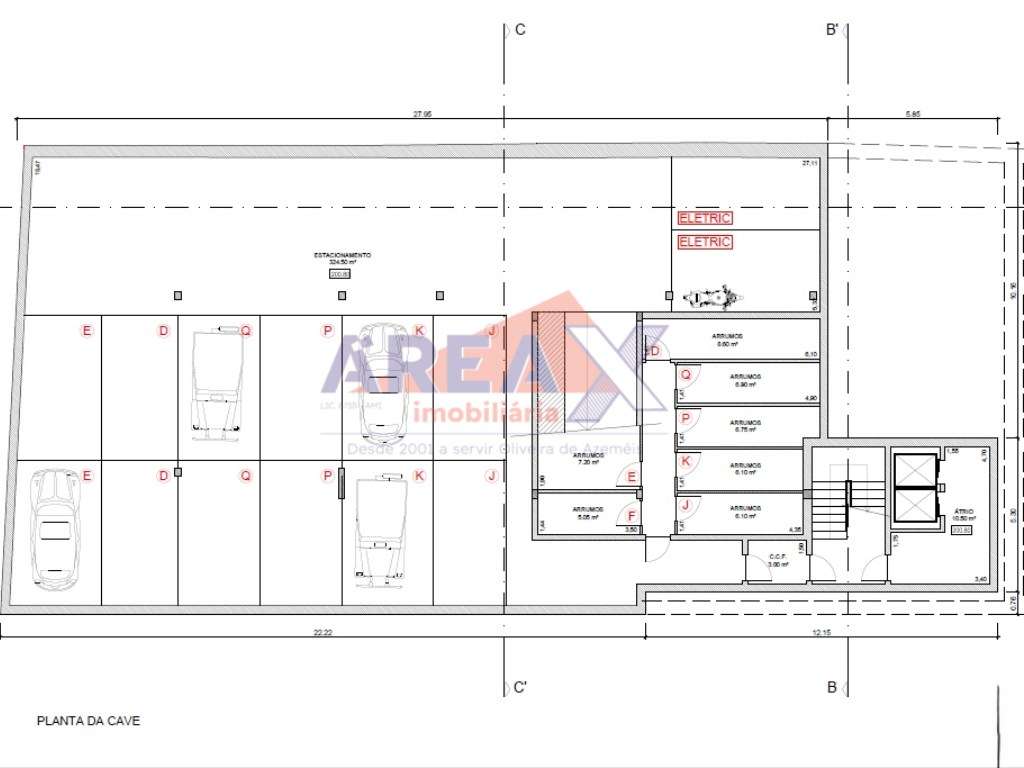 T2 - 1º andar - FRAÇÃO E (1 arrumo + 2 lugares de garagem) - Grande imagem: 3/31