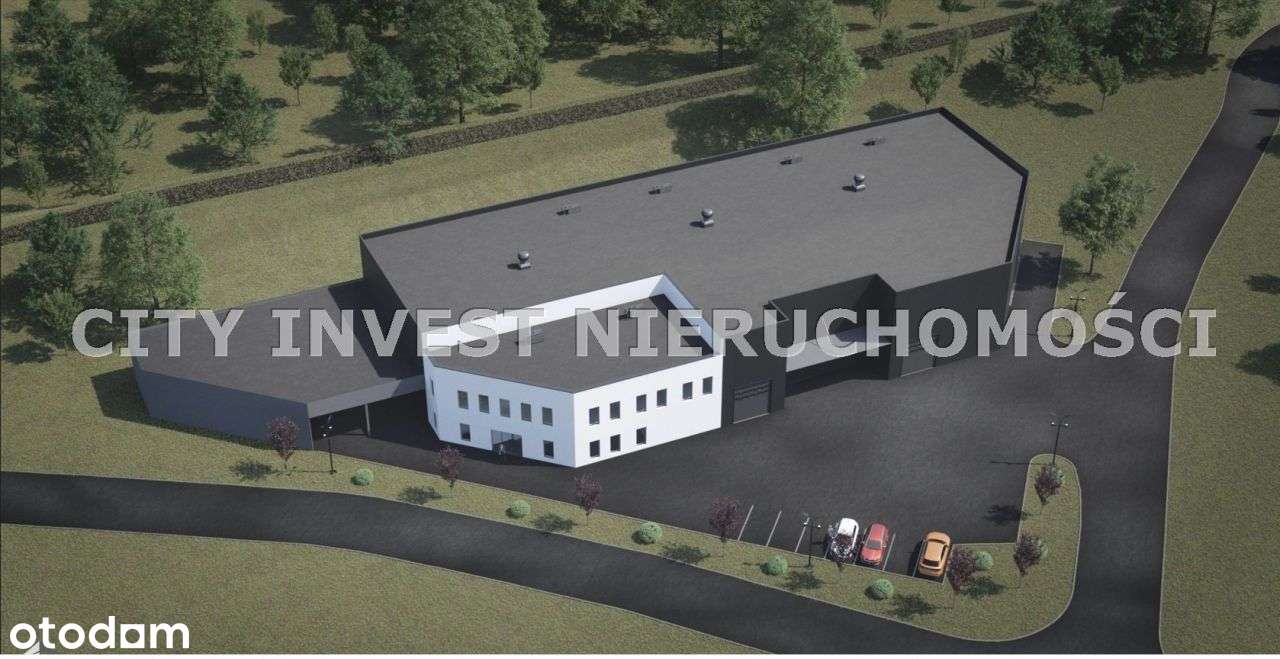 Działka inwestycyjna 4 500 m² z projektem hali