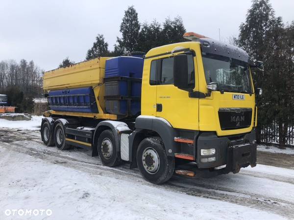 MAN TGS 32.360 8x4 piaskarka solarka schmidt euro5 pług - 31