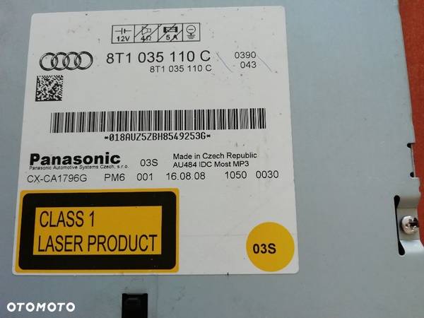 Zmieniarka czytnik płyt CD Audi A4 B8 8T1035110C - 2
