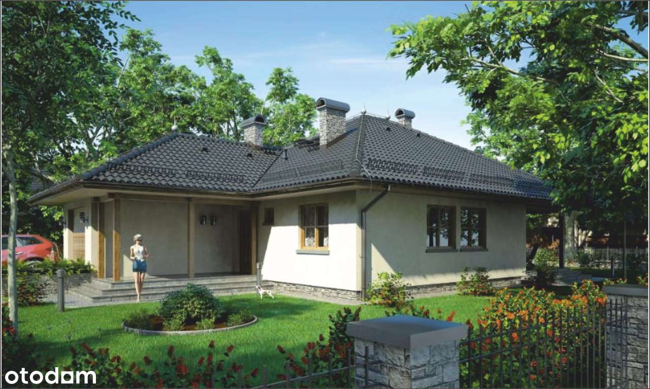 Dom parterowy z garażem w Ożarowie Maz.