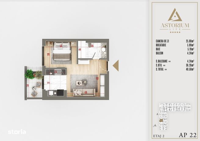 Titan Pallady Garsoniera tip Studio Astorium Predare Decembrie 2025-2