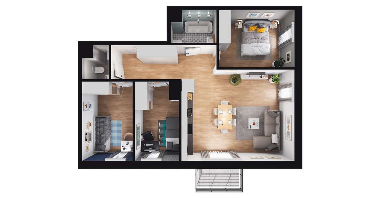 Skandinavia | mieszkanie 4-pok. | A.4.54 - Pełny obrazek: 2/8