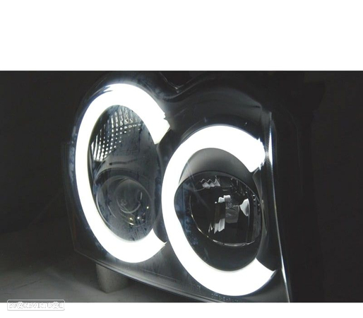 CONJUNTO DE FARÓIS PARA JEEP GRAND CHEROKEE 05-08 TUBE LIGHT PRETOS - 3