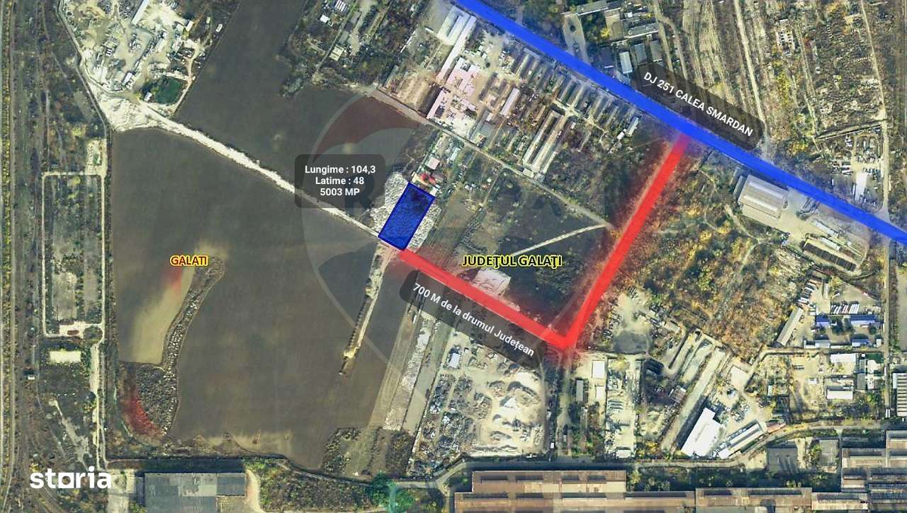 Teren intravilan, comercial/industrial in Galati NV - Imagine principală: 1/4
