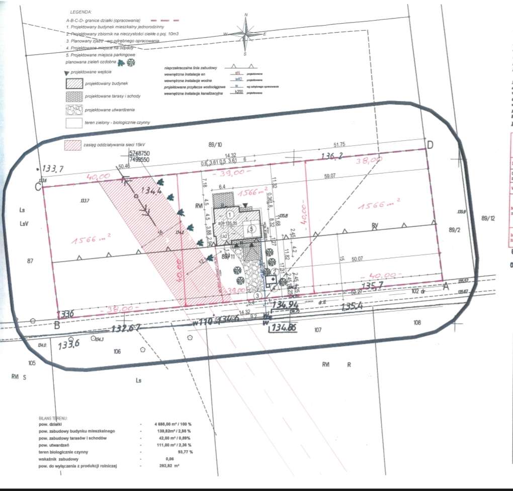 Działka z pozwoleniem na budowę, przy lesie - Pełny obrazek: 4/6
