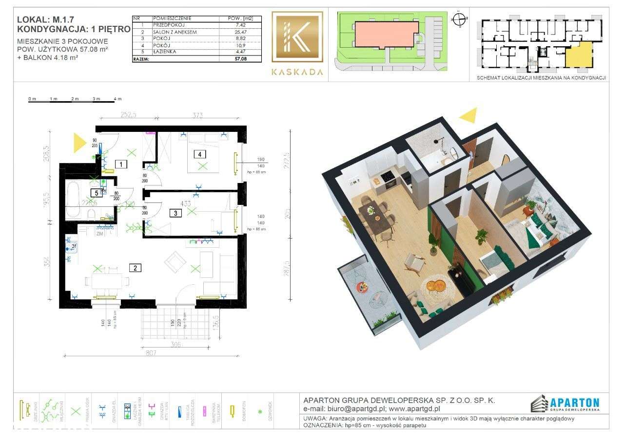 Kaskada! Nowa inwestycja premium! M1.7 ROLETY W CENIE - Pełny obrazek: 2/9