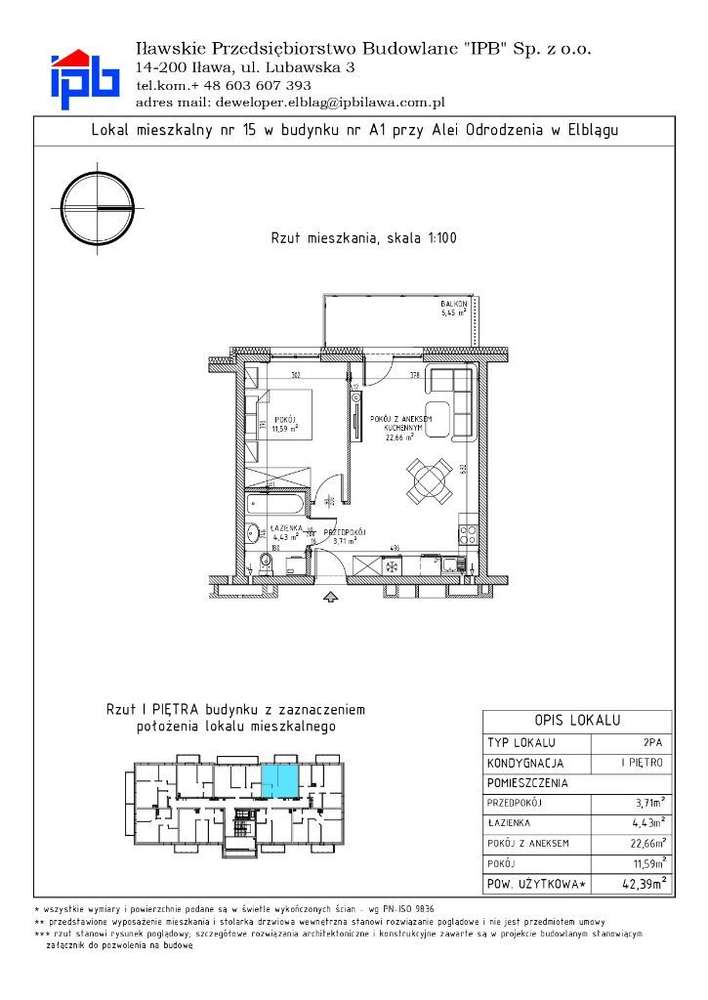 Kaskada Park | Mieszkanie 15 - Pełny obrazek: 2/7