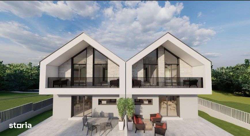 Teren autorizat pt. casa cuplata, 722 mp, front  20 ml, Campenesti-5