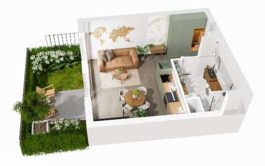 Jednopokojowy apartament inwestycyjny - Pełny obrazek: 1/8