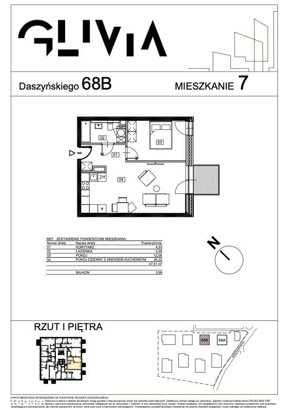 Mieszkanie B07 - duże M2 z wnęką na szafę. - Pełny obrazek: 2/8
