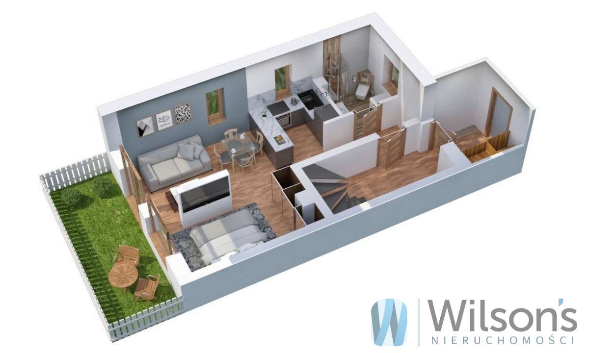 Kameralna kawalerka z tarasem i dużym ogrodem. - Pełny obrazek: 4/10