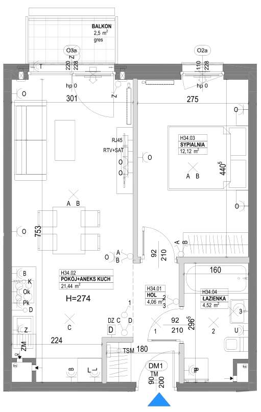 Mieszkanie 2-pokojowe  43,69 m² | Balkon | Nowe 2025 | Ożarów | Garaż-4