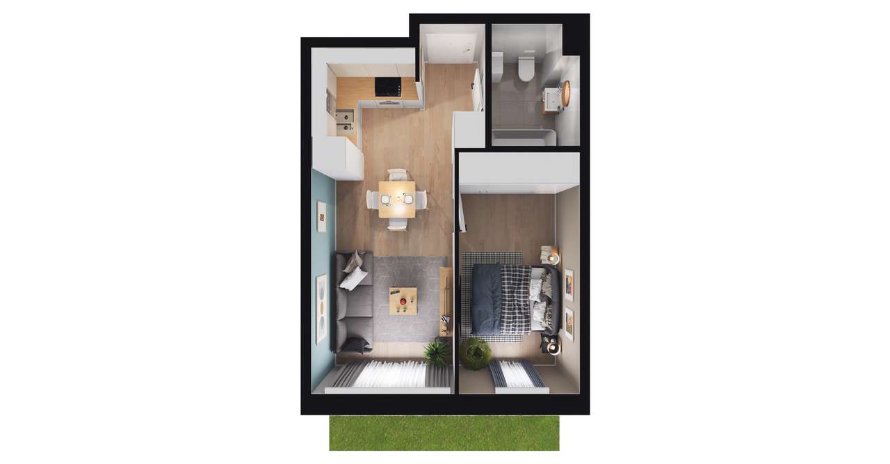 Jaroty Południe | mieszkanie 2-pok. | A-05 - Pełny obrazek: 3/9