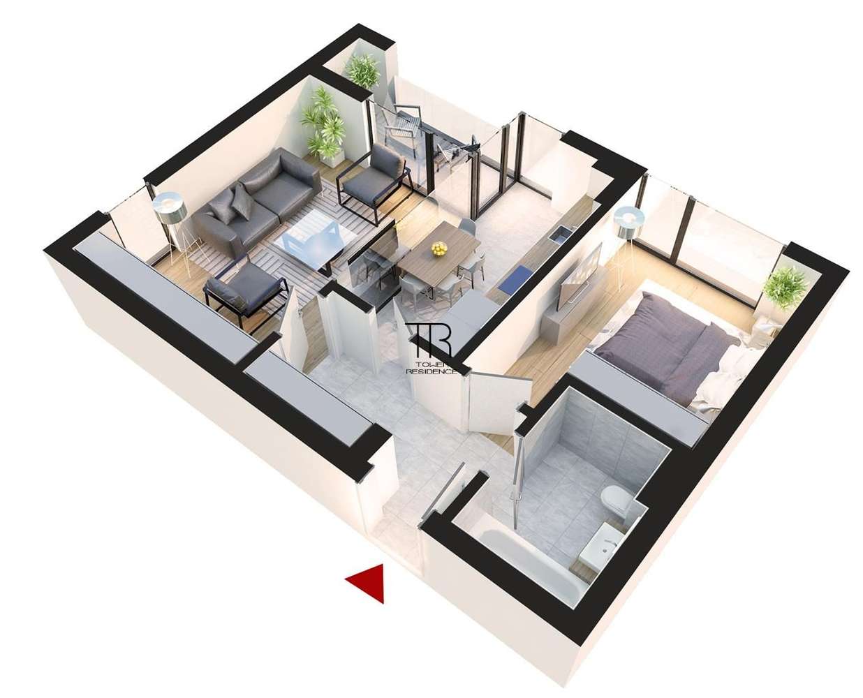 Apartament 2 Camere Incalzire in Pardoseala Ansamblu Nou Rahova-5