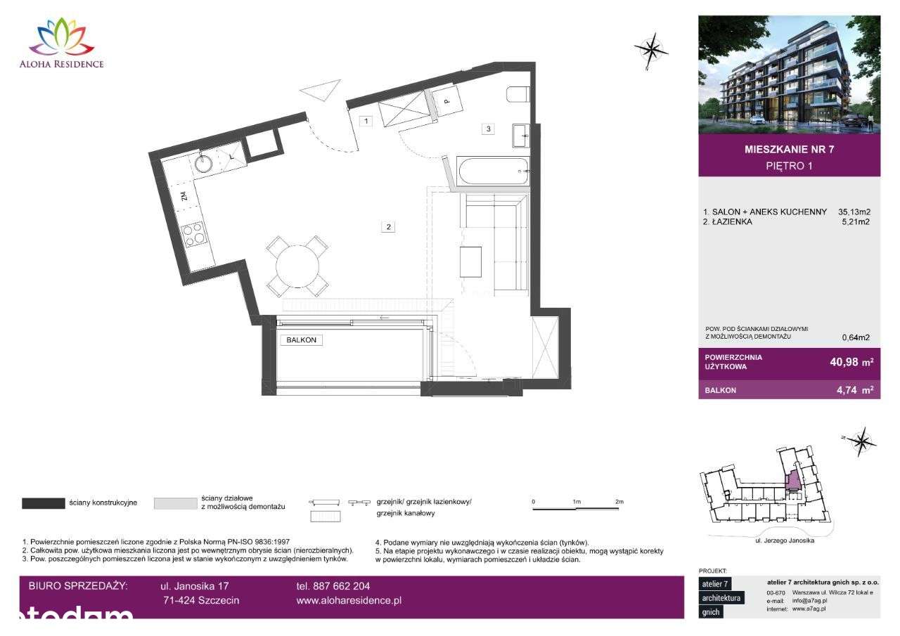 Aloha Residence | nowe mieszkanie nr 101 - Pełny obrazek: 2/20