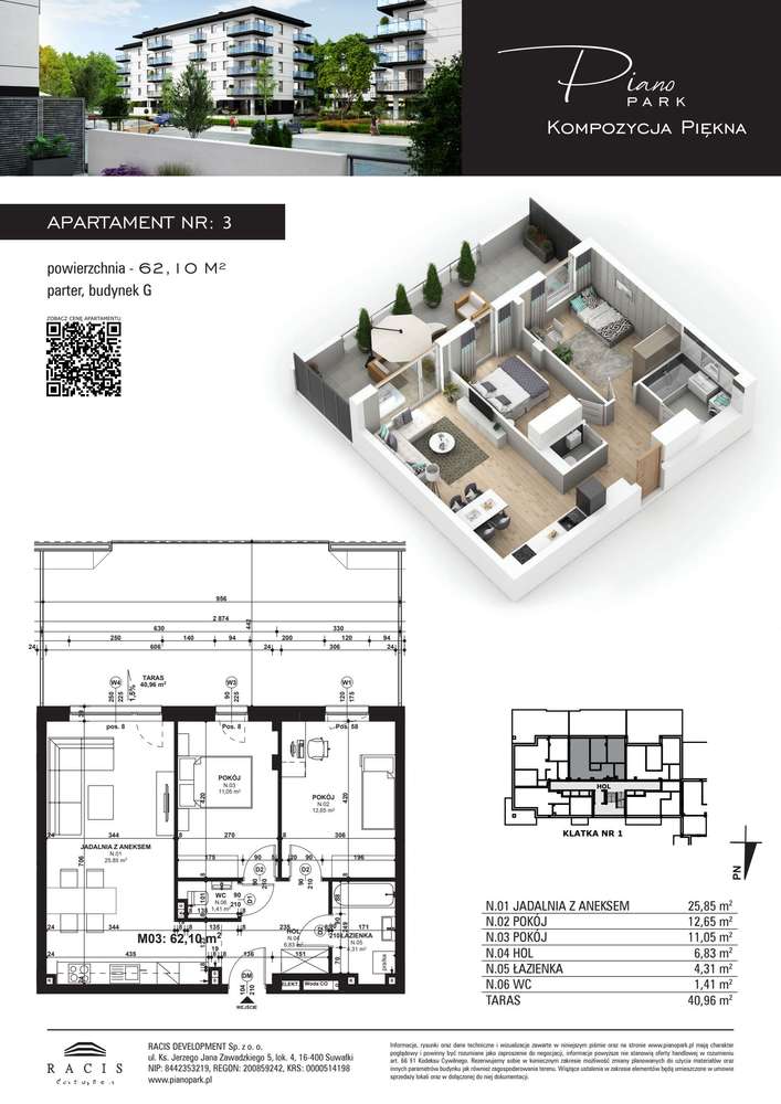 Piano Park etap G | mieszkanie G3 - Pełny obrazek: 2/7