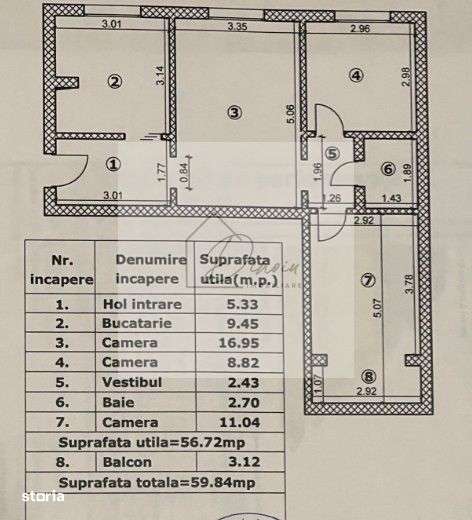 Apartament 3 camere Trapezului Metrou 1Dec - renovat centrala proprie - Imagine principală: 2/10