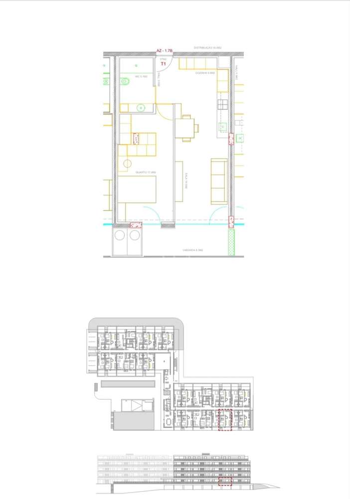 Apartamento T1 em condomínio com piscina em Ferreiros Braga.-13