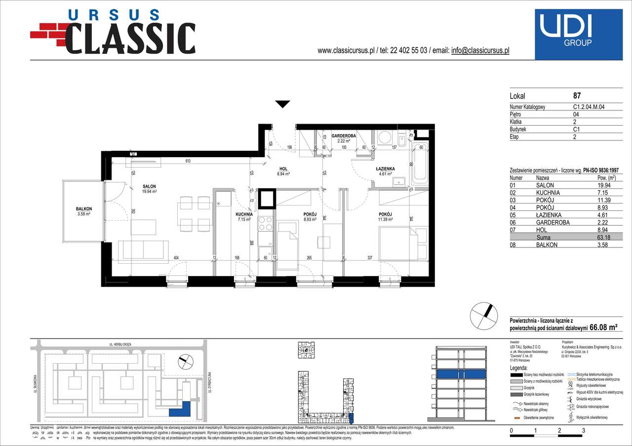 Ursus Classic | mieszkanie 3-pok. |C1_87 - Pełny obrazek: 2/9