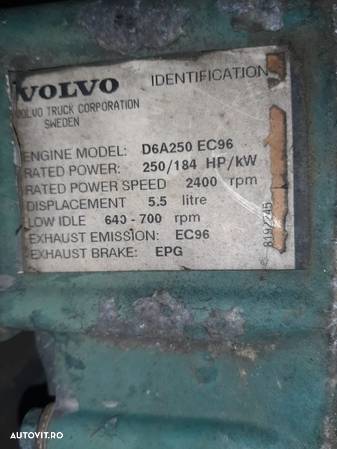 Motor Volvo D6 112722 se desface - 2