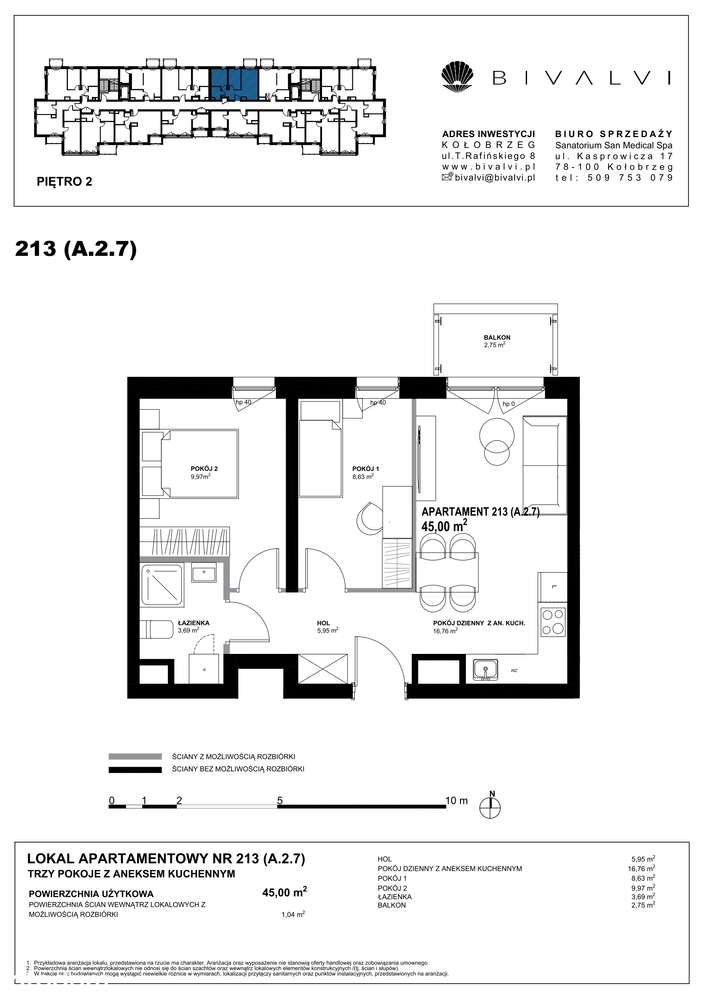 Bivalvi | apartament 3-pok. | 45 m² | 213 - Pełny obrazek: 3/9