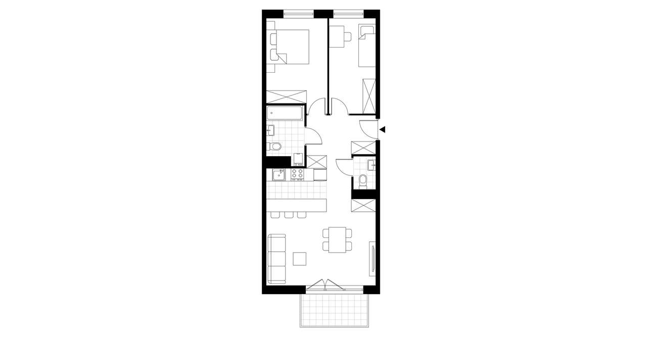 3-pokojowe mieszkanie 65m2 + balkon Bezpośrednio - Pełny obrazek: 4/9