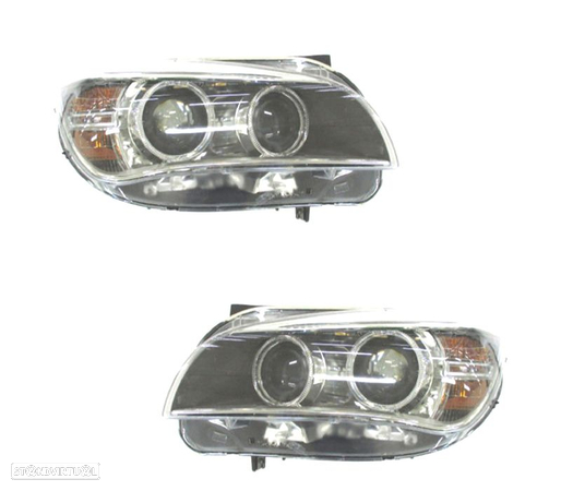 FARÓIS PARA BMW X1 E84 12-15 LED FUNDO PRETO - 1