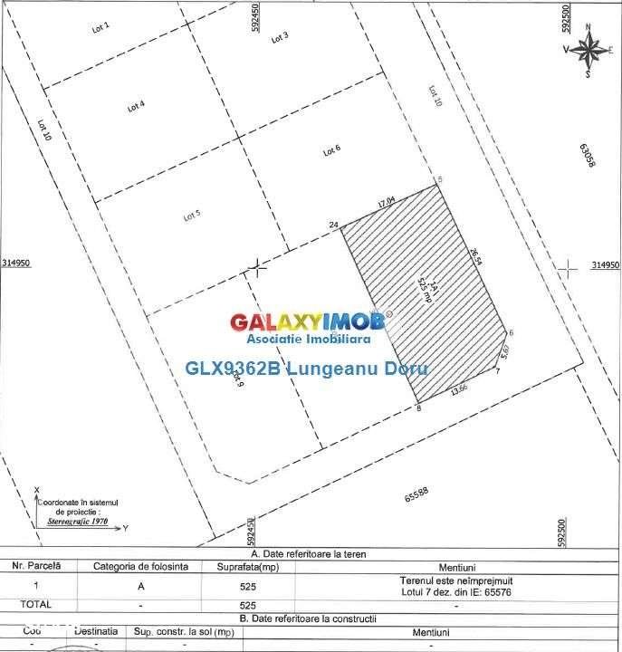 Teren intravilan 504 -525 mp, Str. Miorita, Berceni, in RATE - Imagine principală: 5/13